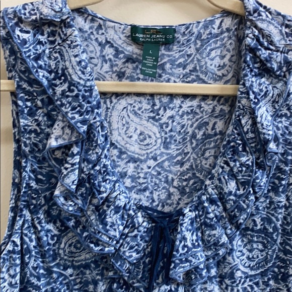 Ralph Lauren Large sleeveless ruffled top - Picture 2 of 6